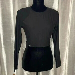 Alphalete Women’s Medium Black Long Sleeve Stretch Crop Top